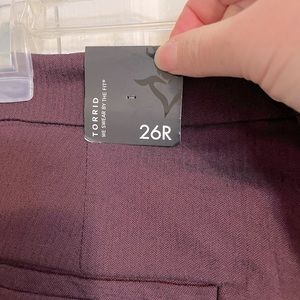 Torrid NWT 26R Dress Pants Maroon